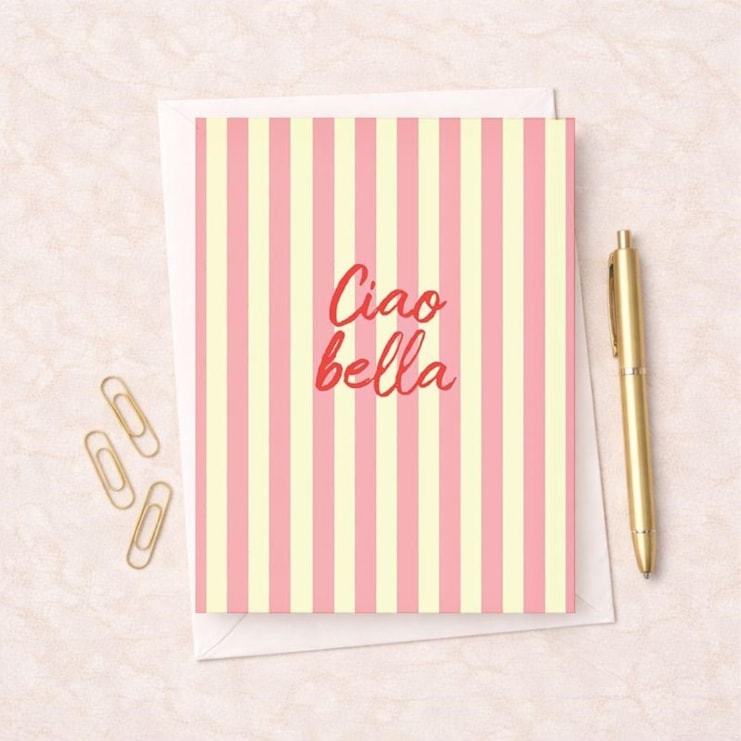 Open Card - Candy Stripe Ciao Bella