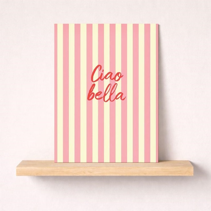 Open Card - Candy Stripe Ciao Bella Open Card - Candy Stripe Ciao Bella