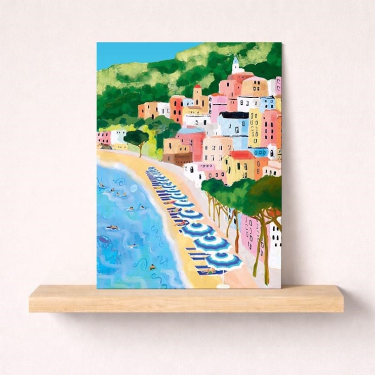 Open Card - Coastal Scene Open Card - Coastal Scene