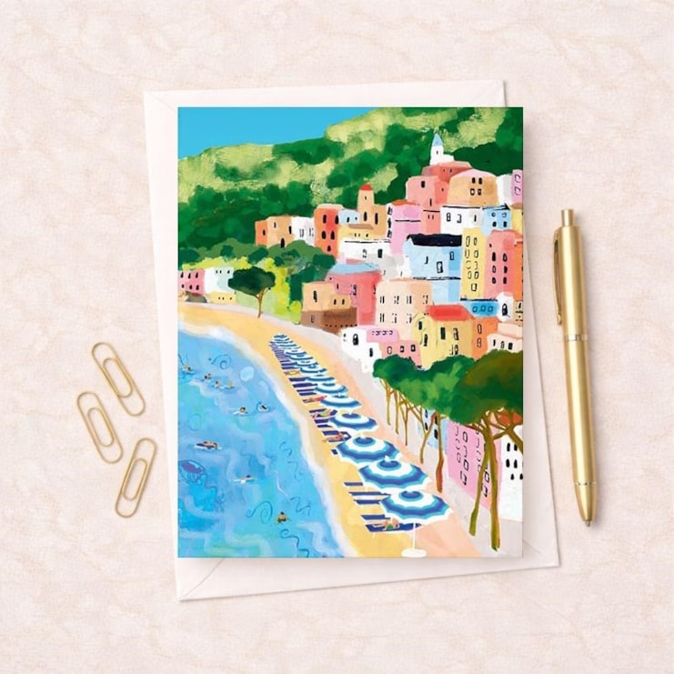 Open Card - Coastal Scene Open Card - Coastal Scene