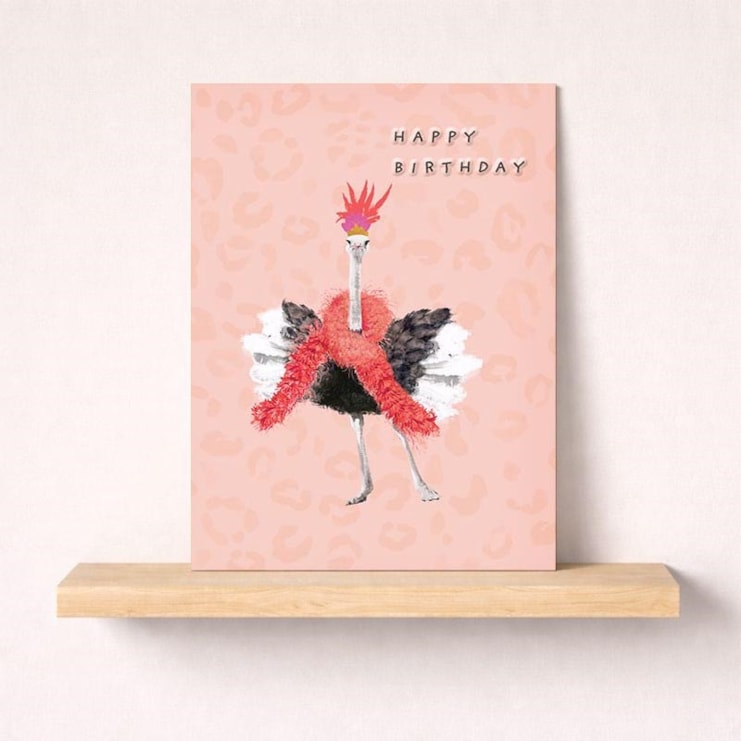 Birthday Card -  Ostrich