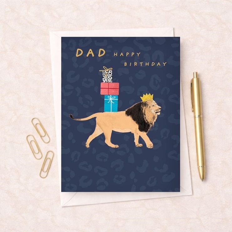 Dad Birthday Card - Dad Lion