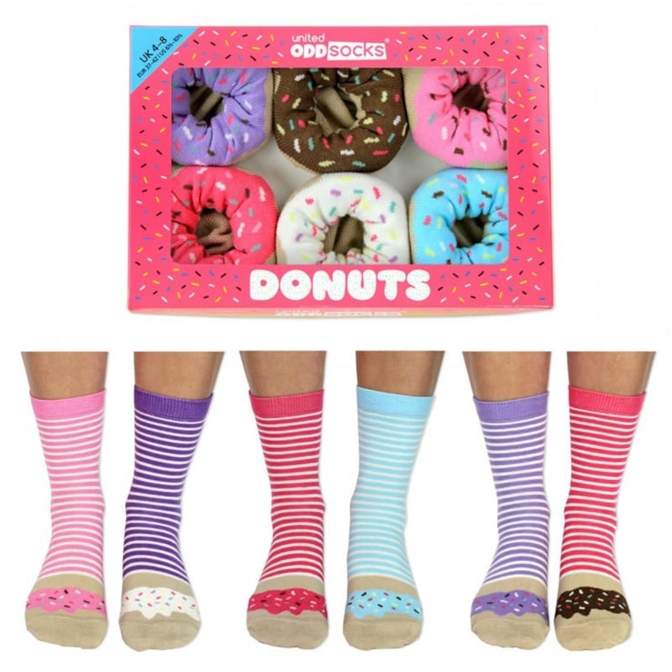 Six Donut Oddsocks in a Box Six Donut Oddsocks In A Box