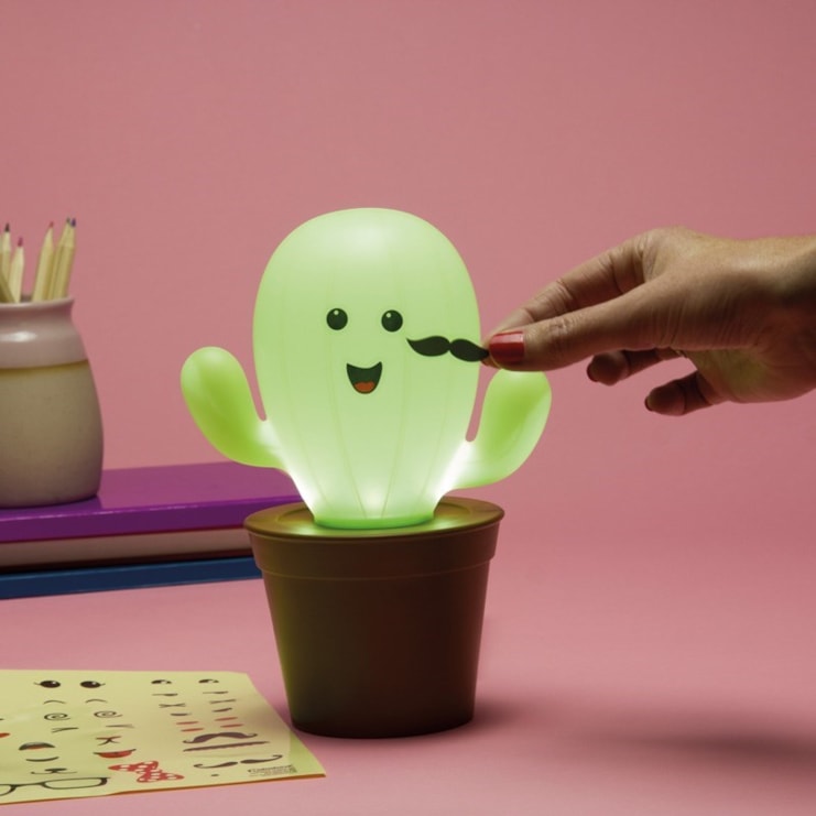 Cactus Lamp with Stickers