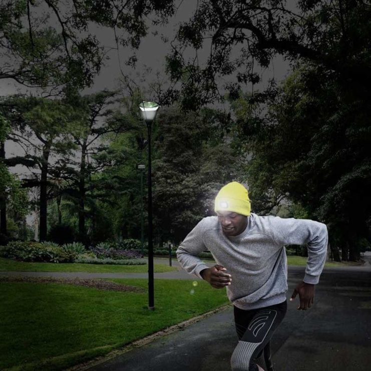 BEAMIE LED Light Beanie | in Sport Yellow BEAMIE LED Light Beanie | in Sport Yellow