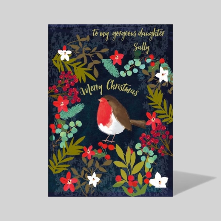 Personalised Christmas Card - Christmas Robin Personalised Christmas Card - Christmas Robin