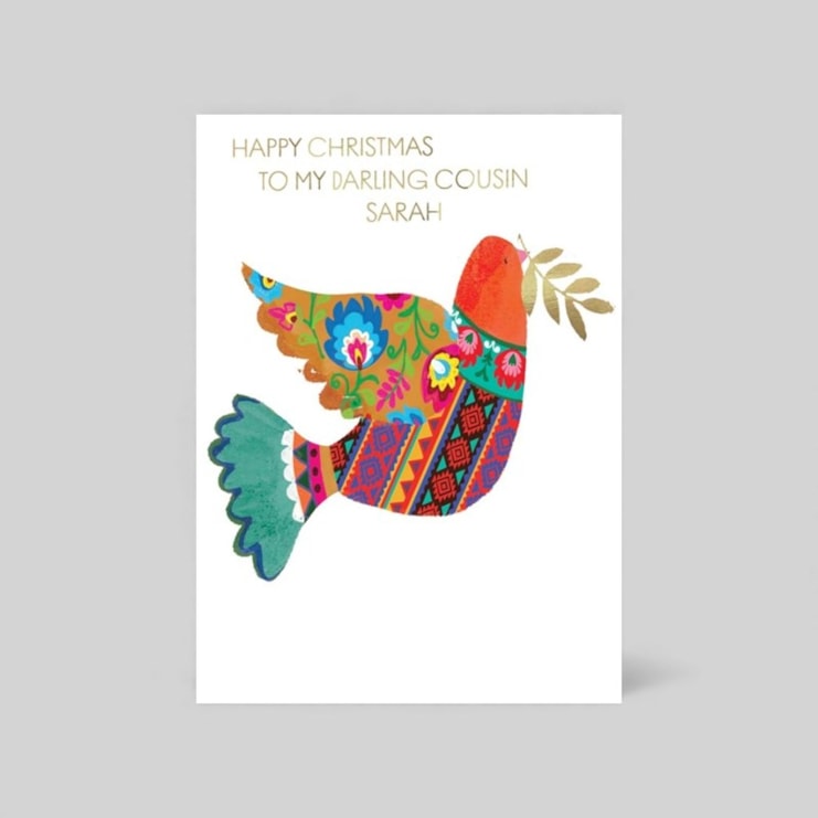 Personalised Christmas Card - Dove Personalised Christmas Card - Dove