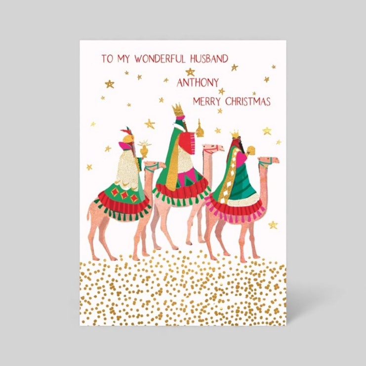 Personalised Christmas Card - Three Kings