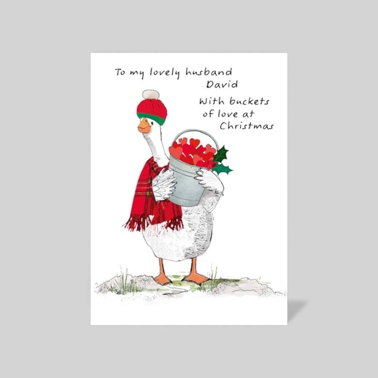 Personalised Christmas Card - Bucket Of Love Personalised Christmas Card - Bucket Of Love