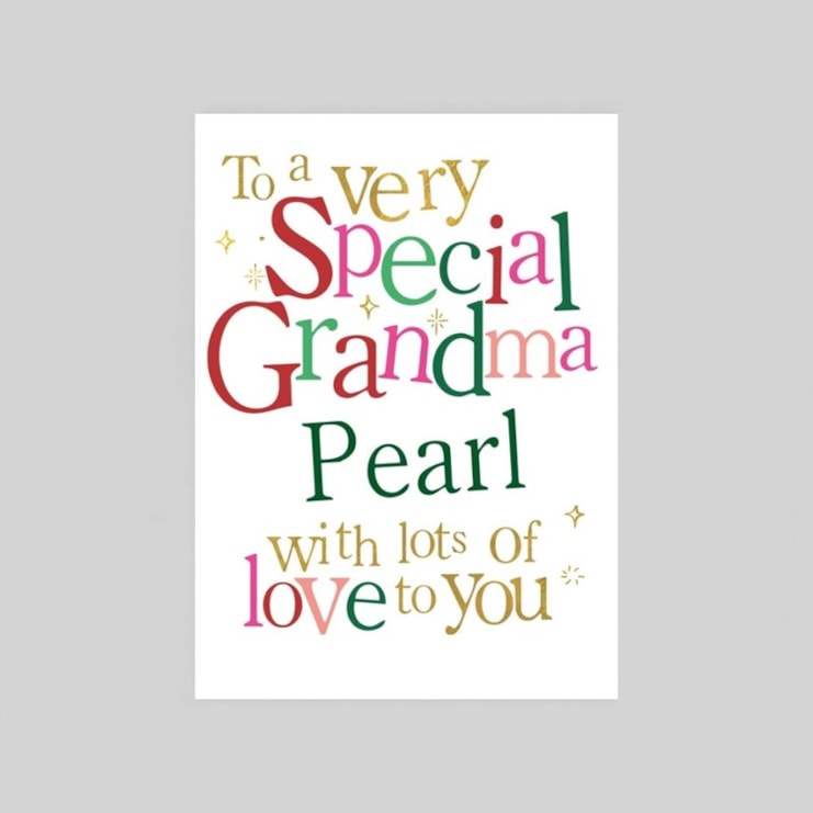 Personalised Christmas Card - Very Special Grandma Personalised Christmas Card - Very Special Grandma