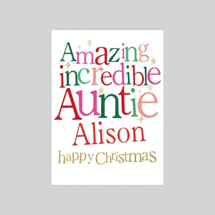 Personalised Christmas Card - Totally Incredible Granddaughter Personalised Christmas Card - Totally Incredible Granddaughter