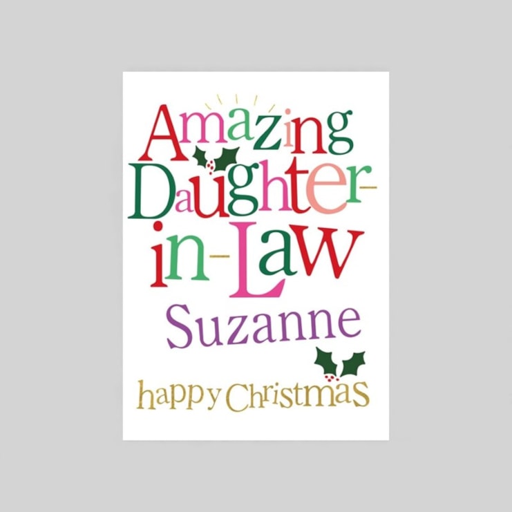 Personalised Christmas Card - Amazing Daughter-In-Law Personalised Christmas Card - Amazing Daughter-In-Law