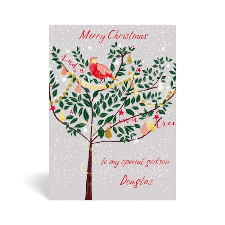 Personalised Christmas Card - Partridge In A Pear Tree Personalised Christmas Card - Partridge In A Pear Tree