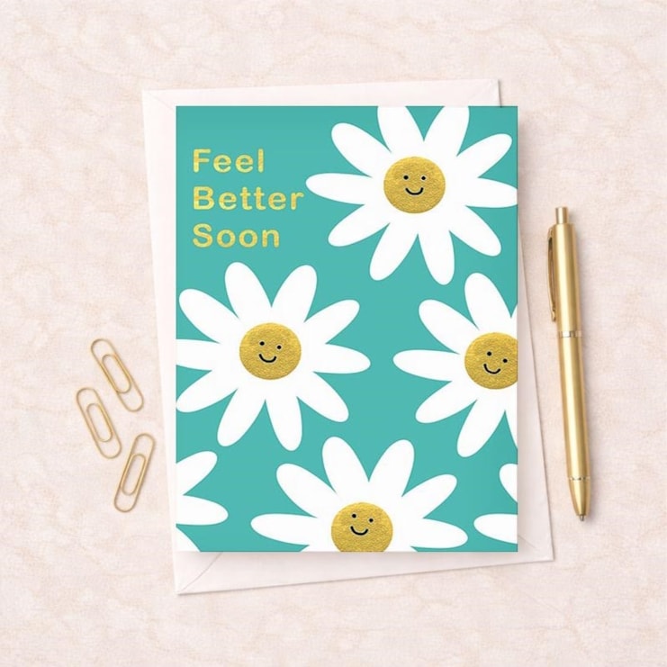 Large Get Well Soon Card - Daisies Large Get Well Soon Card - Daisies