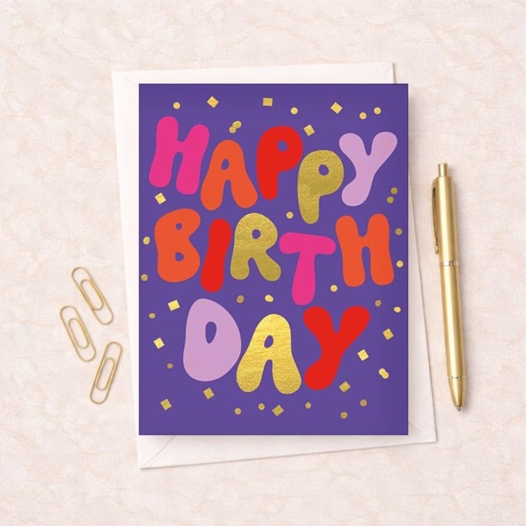 Large Birthday Card - Happy Birthday Large Birthday Card - Happy Birthday