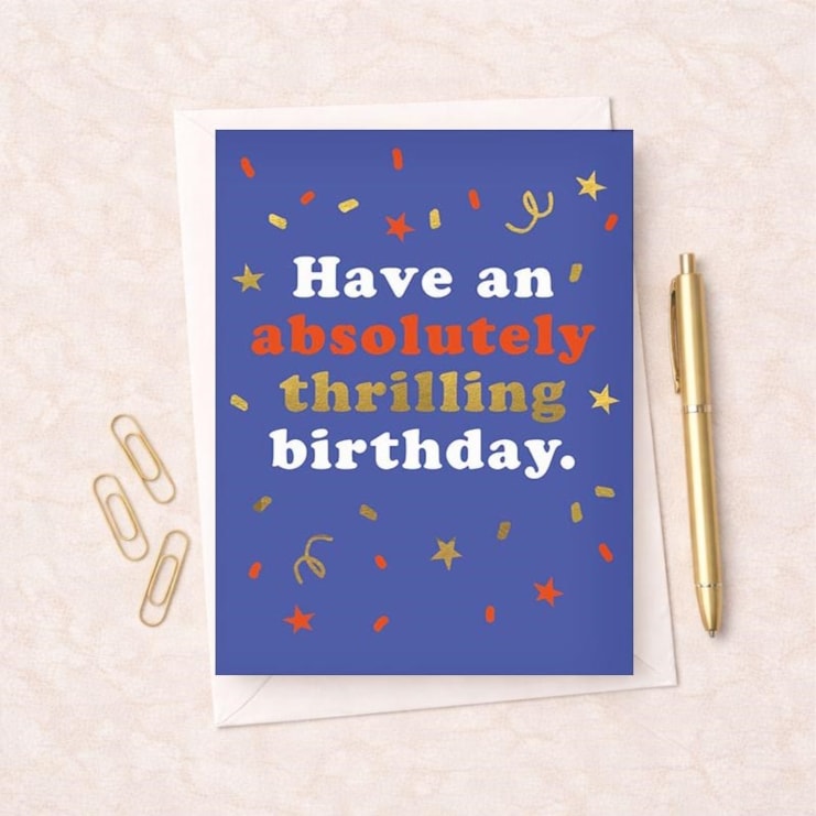 Large Birthday Card - Thrilling Birthday