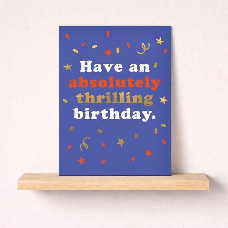Large Birthday Card - Thrilling Birthday