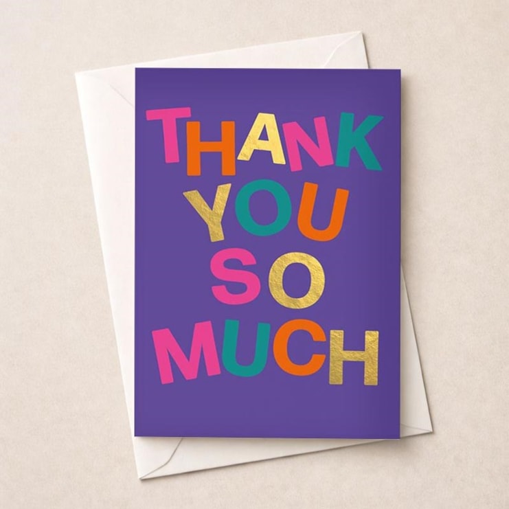 Large Thank You Card - So Much Large Thank You Card - So Much