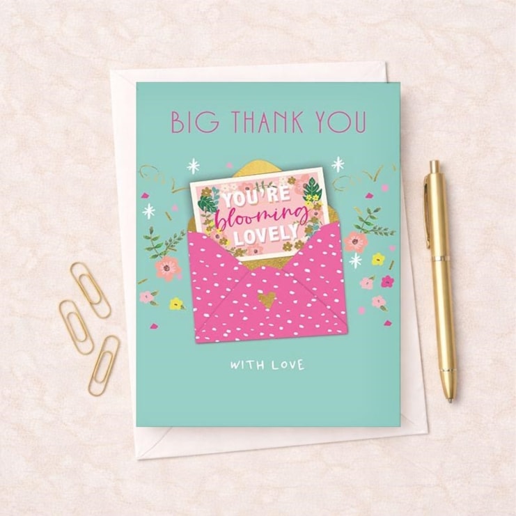 Large Thank You Card - Blooming Lovely