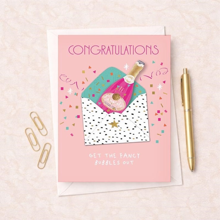 Large Congratulations Card - Fancy Bubbles Out Large Congratulations Card - Fancy Bubbles Out