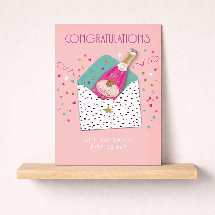 Large Congratulations Card - Fancy Bubbles Out Large Congratulations Card - Fancy Bubbles Out