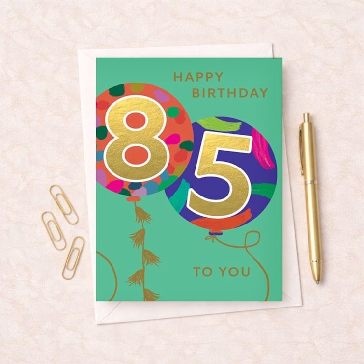Large Age 85 Birthday Card - Balloons Large Age 85 Birthday Card - Balloons