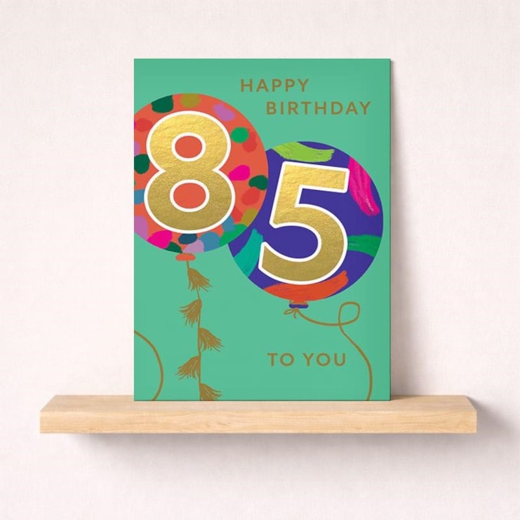 Large Age 85 Birthday Card - Balloons Large Age 85 Birthday Card - Balloons