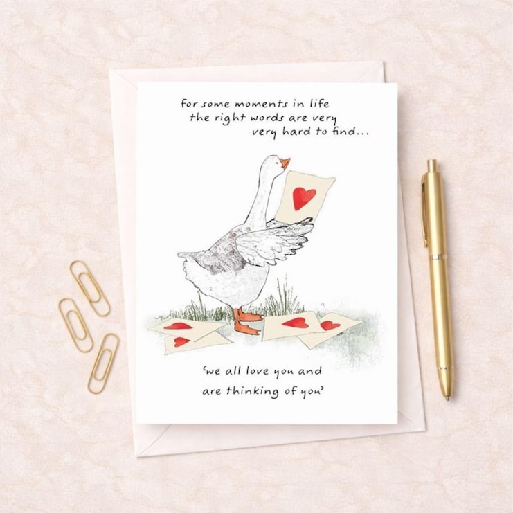 Large Thinking Of You Card - Right Words Are Hard To Find
