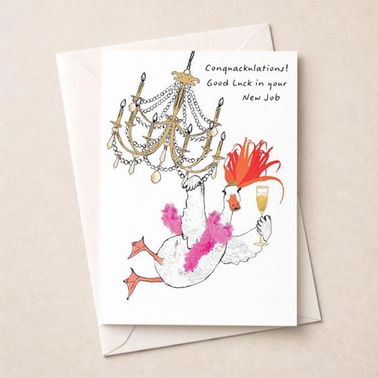 Large Congratulations Card - Swinging On A Chandelier