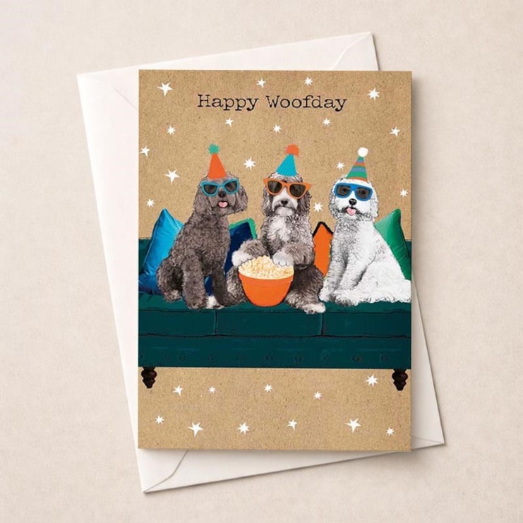 Large Birthday Card - Movie Night