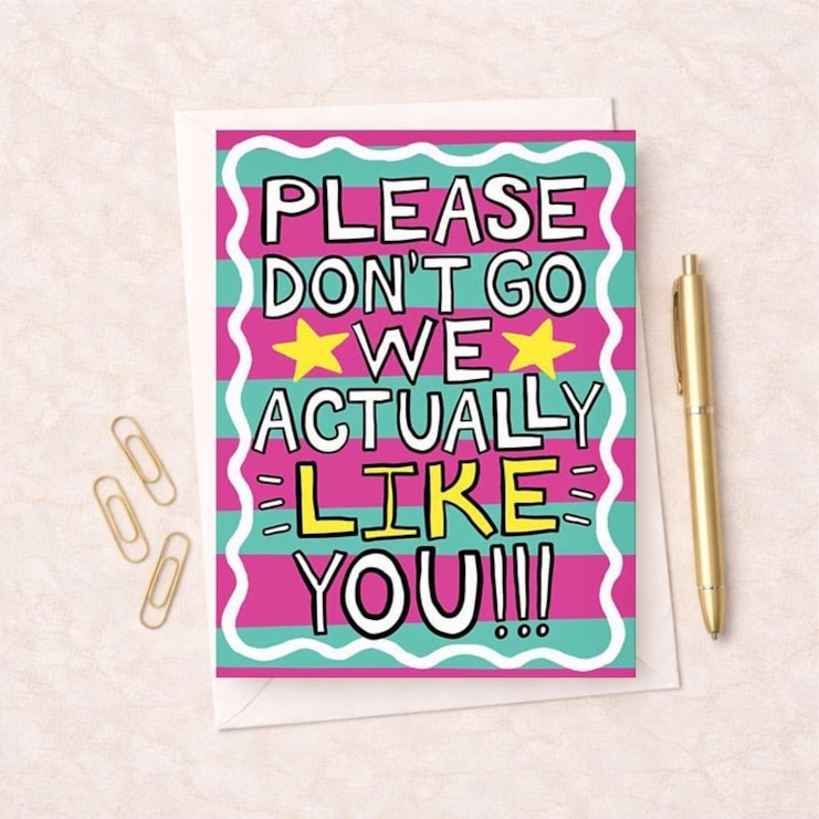 Large Sorry You're Leaving Card - Please Don'T Go Large Sorry You're Leaving Card - Please Don'T Go