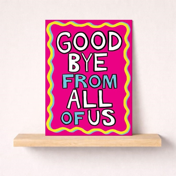Large Sorry You're Leaving Card - Goodbye From All Of Us Large Sorry You're Leaving Card - Goodbye From All Of Us