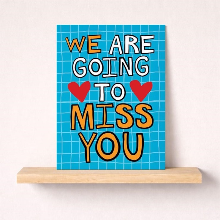 Large Sorry You're Leaving Card - We Are Going To Miss You Large Sorry You're Leaving Card - We Are Going To Miss You