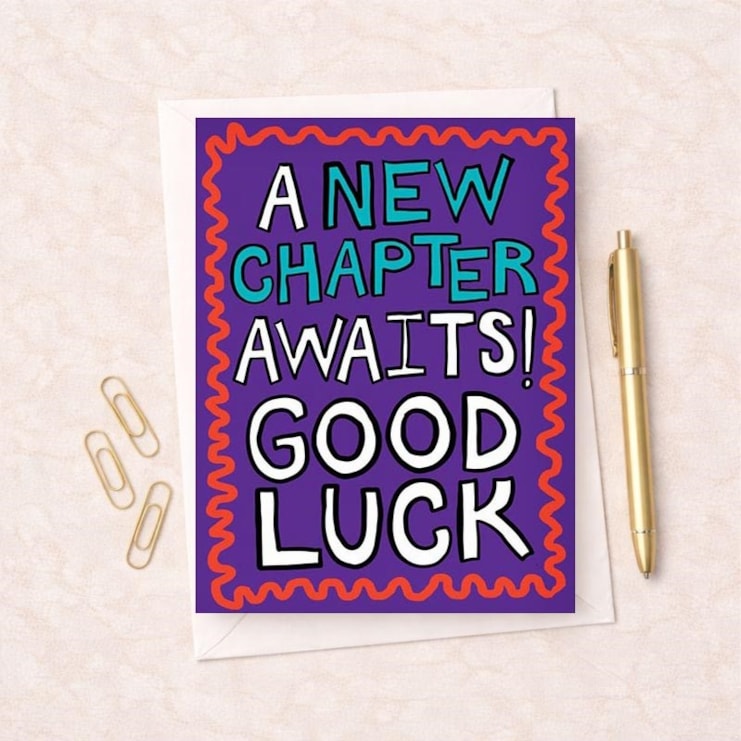 Large Good Luck Card - A New Chapter Awaits! Good Luck