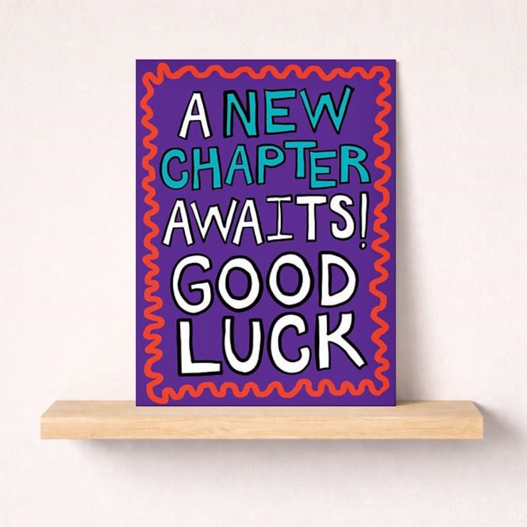 Large Good Luck Card - A New Chapter Awaits! Good Luck Large Good Luck Card - A New Chapter Awaits! Good Luck