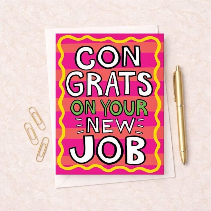 Large New Job Card - Congrats On Your New Job Large New Job Card - Congrats On Your New Job
