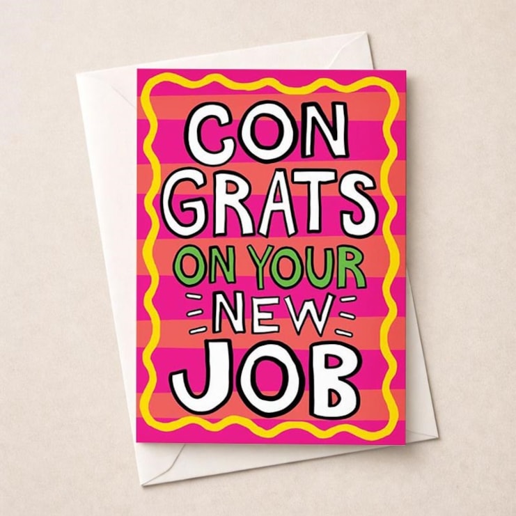 Large New Job Card - Congrats On Your New Job Large New Job Card - Congrats On Your New Job