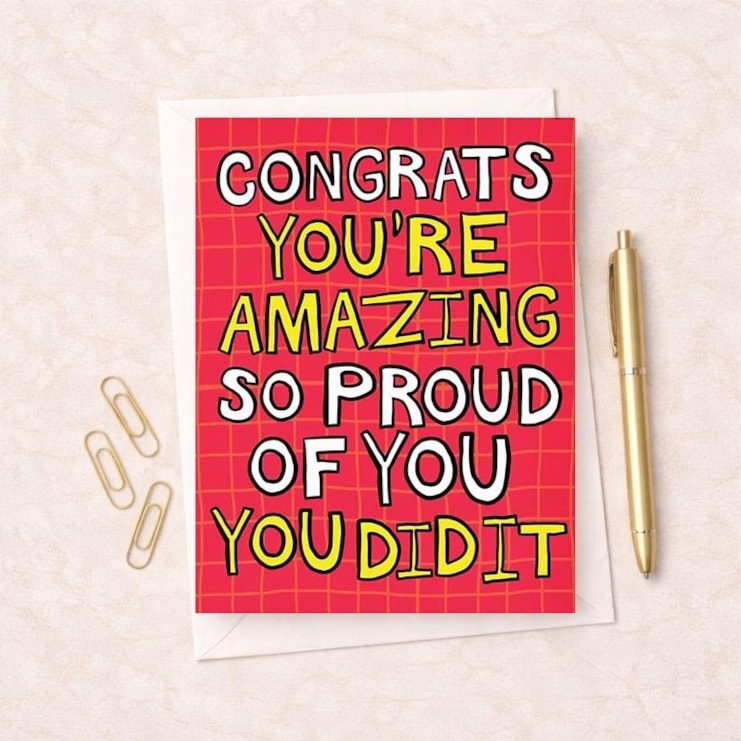 Large Congratulations Card - Congrats You Large Congratulations Card - Congrats You