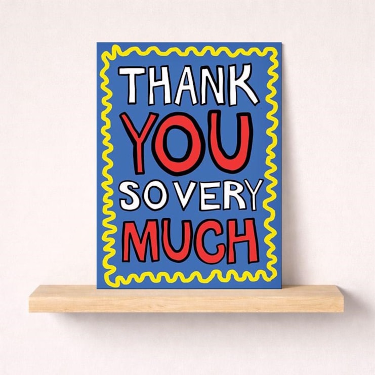 Large Thank You Card - Thank You So Very Much Large Thank You Card - Thank You So Very Much