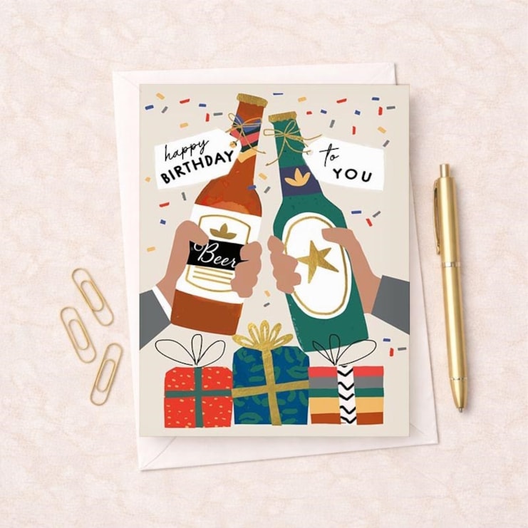 Large Birthday Card - Birthday Beers