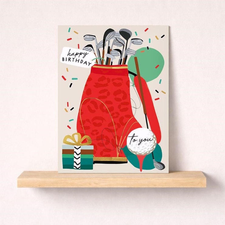 Large Birthday Card - Golf