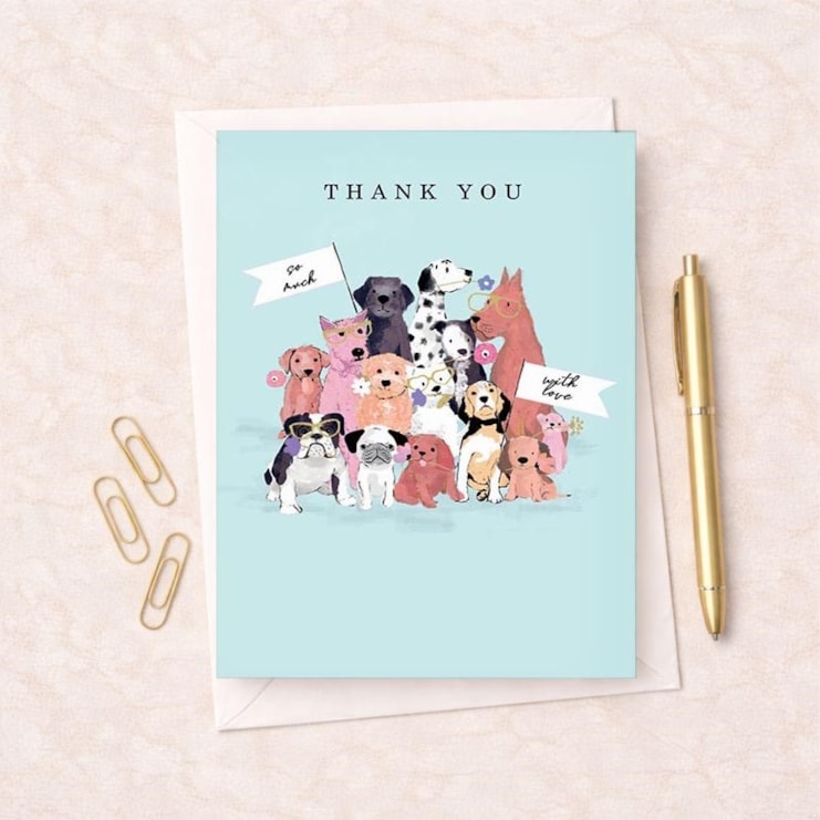 Large Thank You Card - Pack Of Dogs