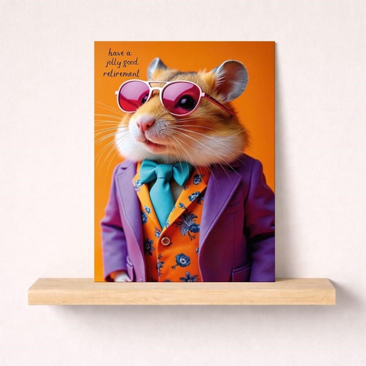 Large Retirement Card - Smart Hamster
