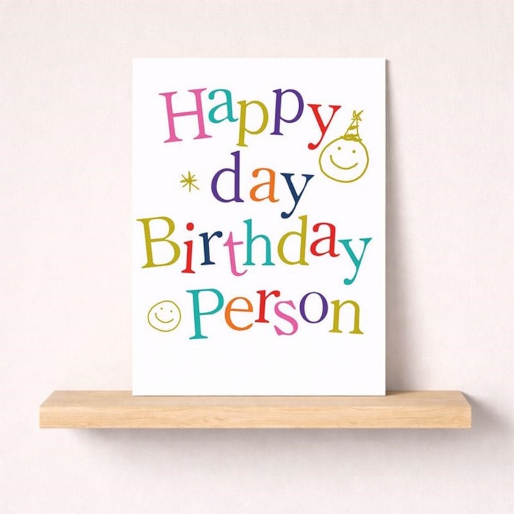 Large Birthday Card - Birthday Happy Day Birthday Person