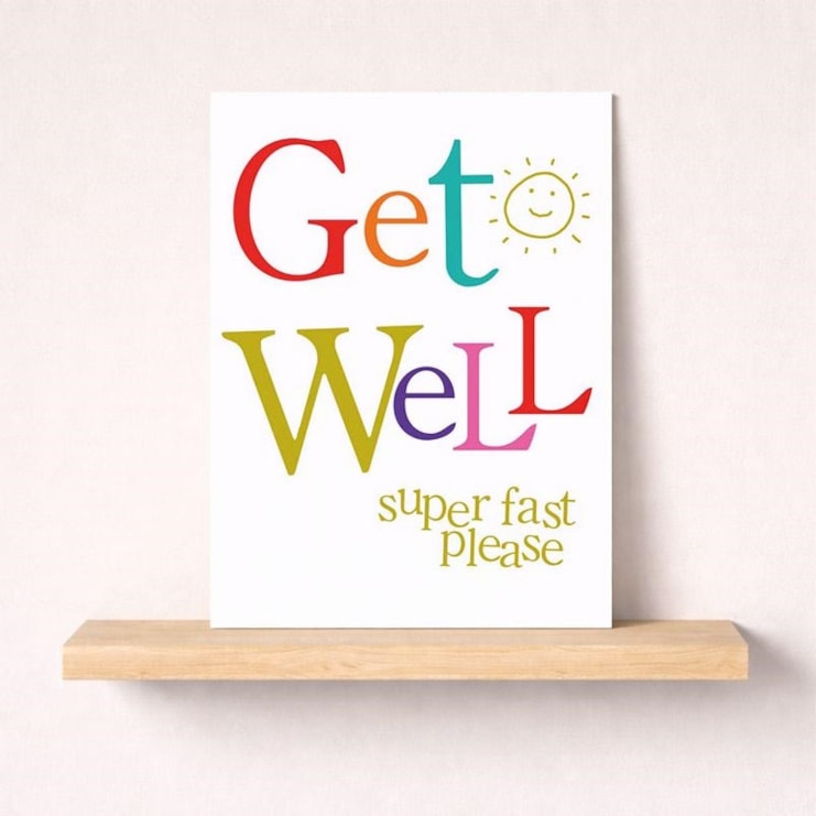 Large Get Well Soon Card - Get Well Soon Get Well Super Fast Please