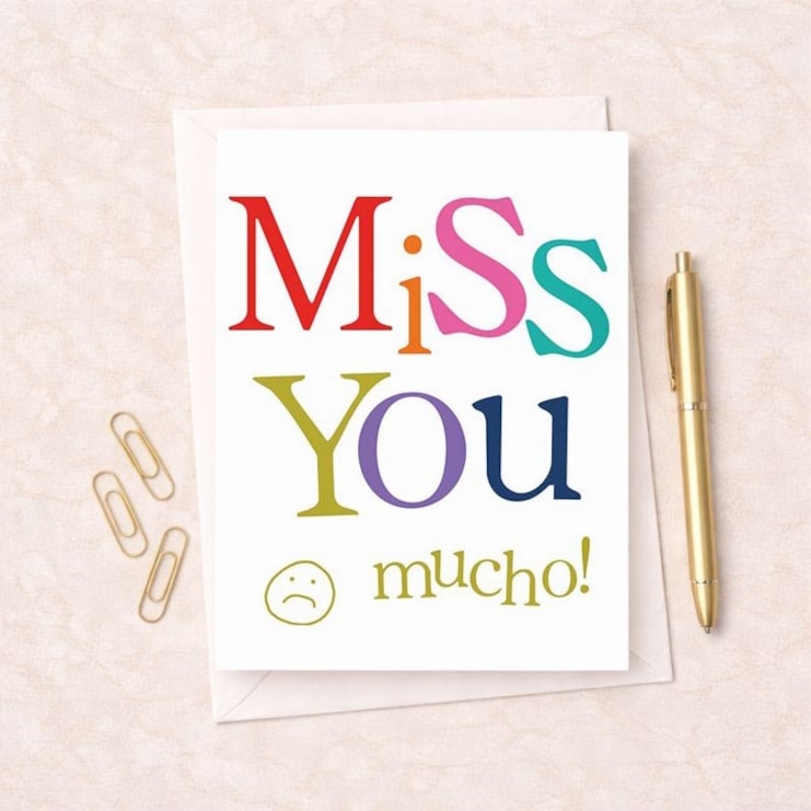 Large Just To Say Card - Miss You Mucho
