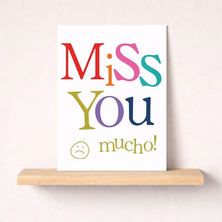 Large Just To Say Card - Miss You Mucho Large Just To Say Card - Miss You Mucho