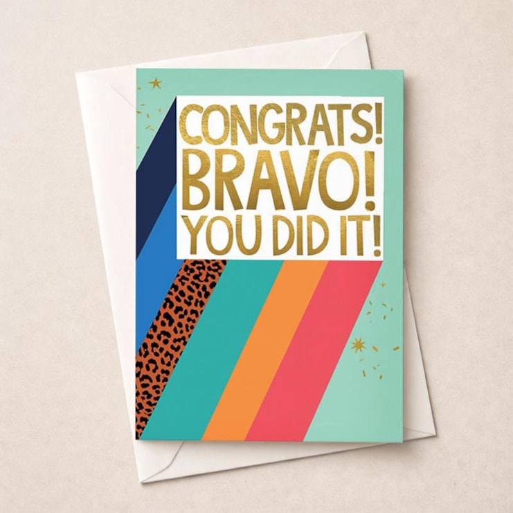 Large Congratulations Card - You Did It