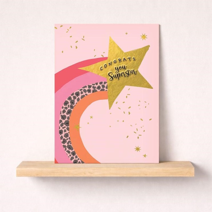 Large Congratulations Card - Shooting Star
