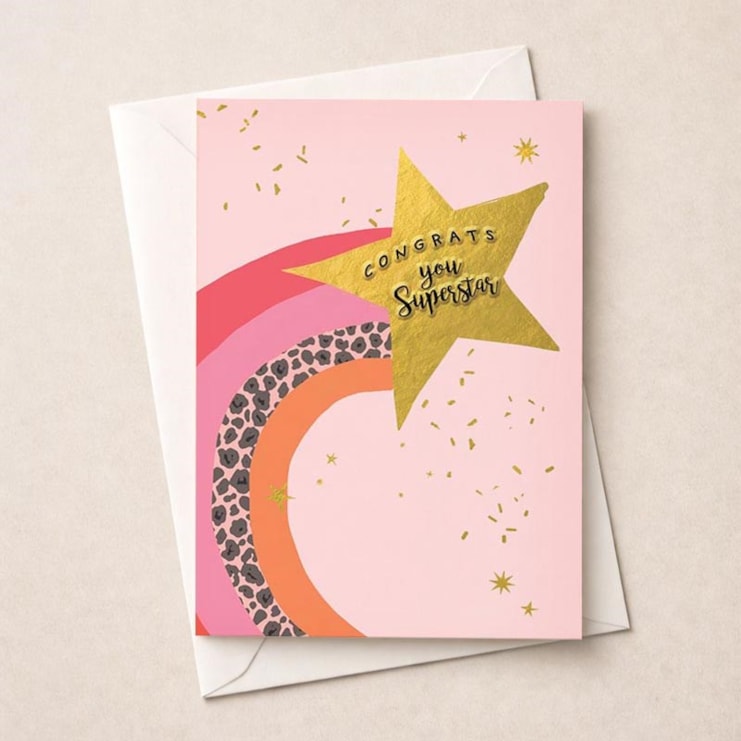 Large Congratulations Card - Shooting Star Large Congratulations Card - Shooting Star